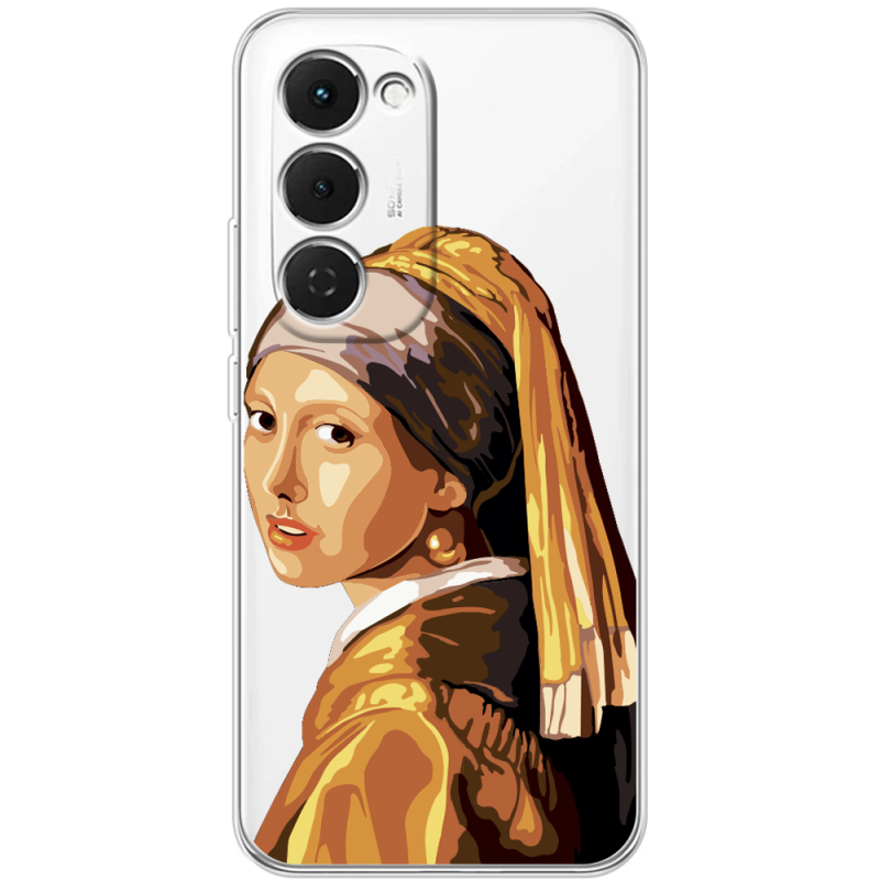 Прозорий чохол BoxFace Tecno Spark 40 Pro Plus Девушка с жемчужной серёжкой