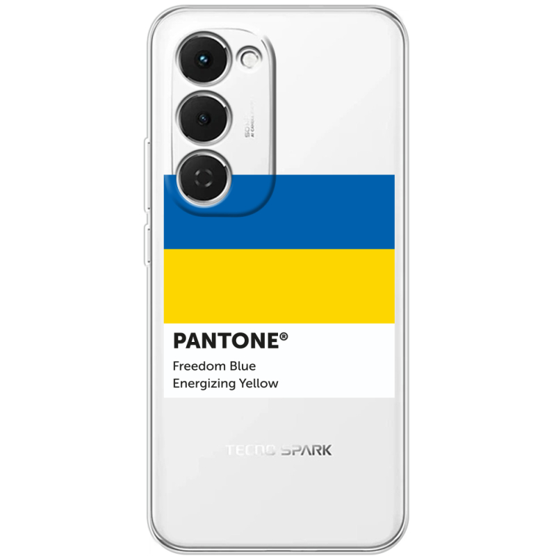 Прозорий чохол BoxFace Tecno Spark 40 Pro Plus Pantone вільний синій