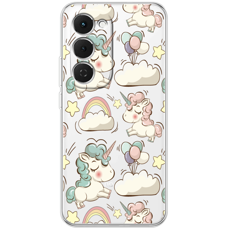 Прозорий чохол BoxFace Tecno Spark 40 Pro Plus Unicorns