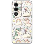 Прозорий чохол BoxFace Tecno Spark 40 Pro Plus Unicorns