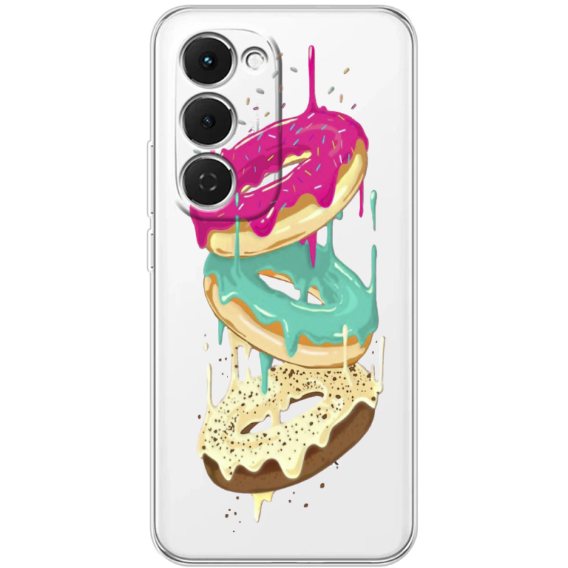 Прозорий чохол BoxFace Tecno Spark 40 Pro Plus Donuts