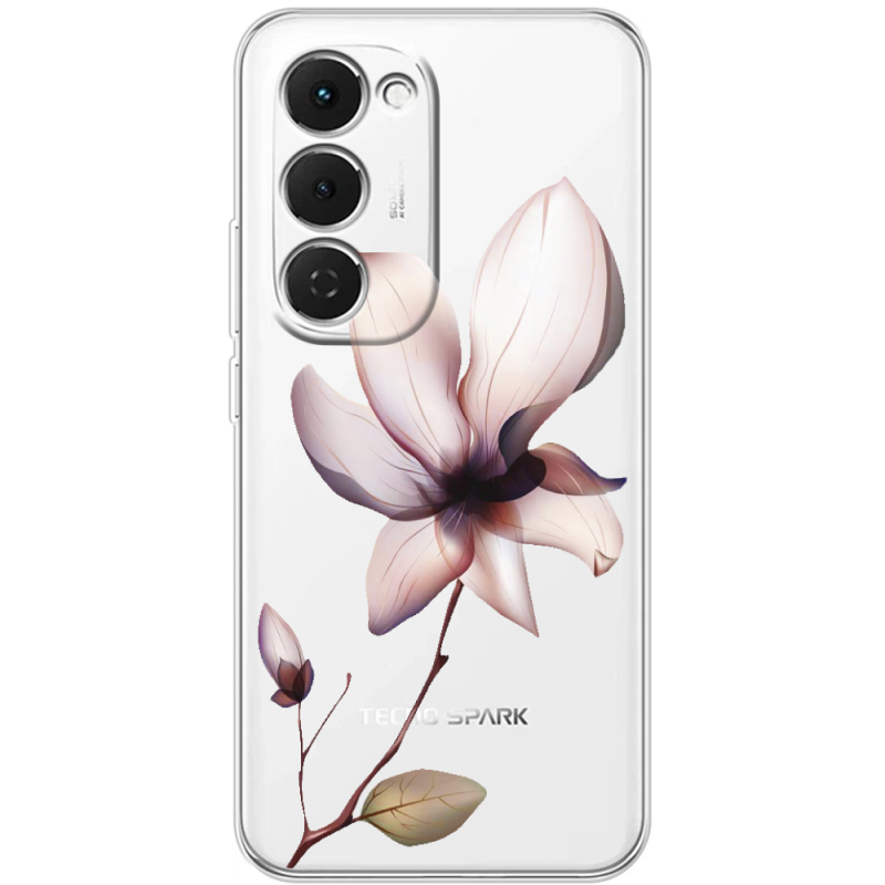 Прозорий чохол BoxFace Tecno Spark 40 Pro Plus Magnolia