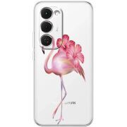 Прозорий чохол BoxFace Tecno Spark 40 Pro Plus Floral Flamingo