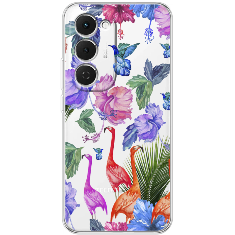 Прозорий чохол BoxFace Tecno Spark 40 Pro Plus Flamingo
