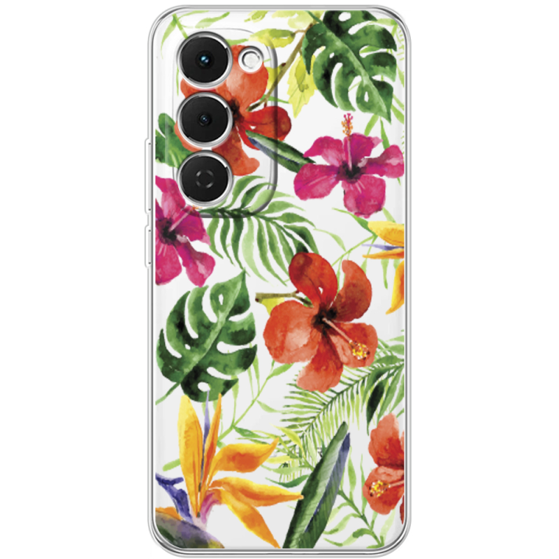Прозорий чохол BoxFace Tecno Spark 40 Pro Plus Tropical Flowers