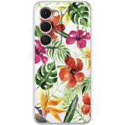 Прозорий чохол BoxFace Tecno Spark 40 Pro Plus Tropical Flowers