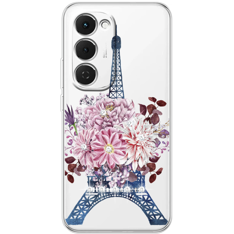 Чохол зі стразами Tecno Spark 40 Pro Plus Eiffel Tower
