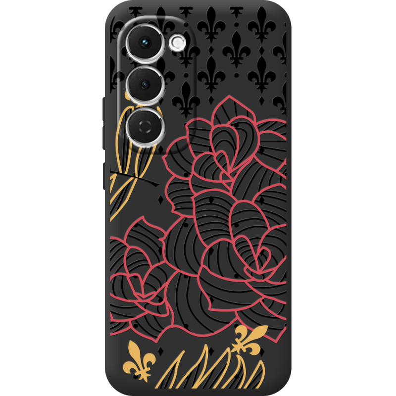 Чорний чохол BoxFace Tecno Spark 40 Pro Plus FranceFlowers