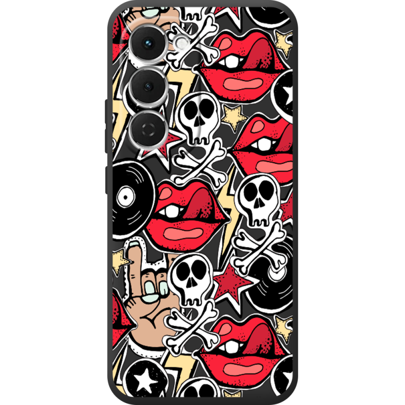 Чорний чохол BoxFace Tecno Spark 40 Pro Plus Rock Graffiti