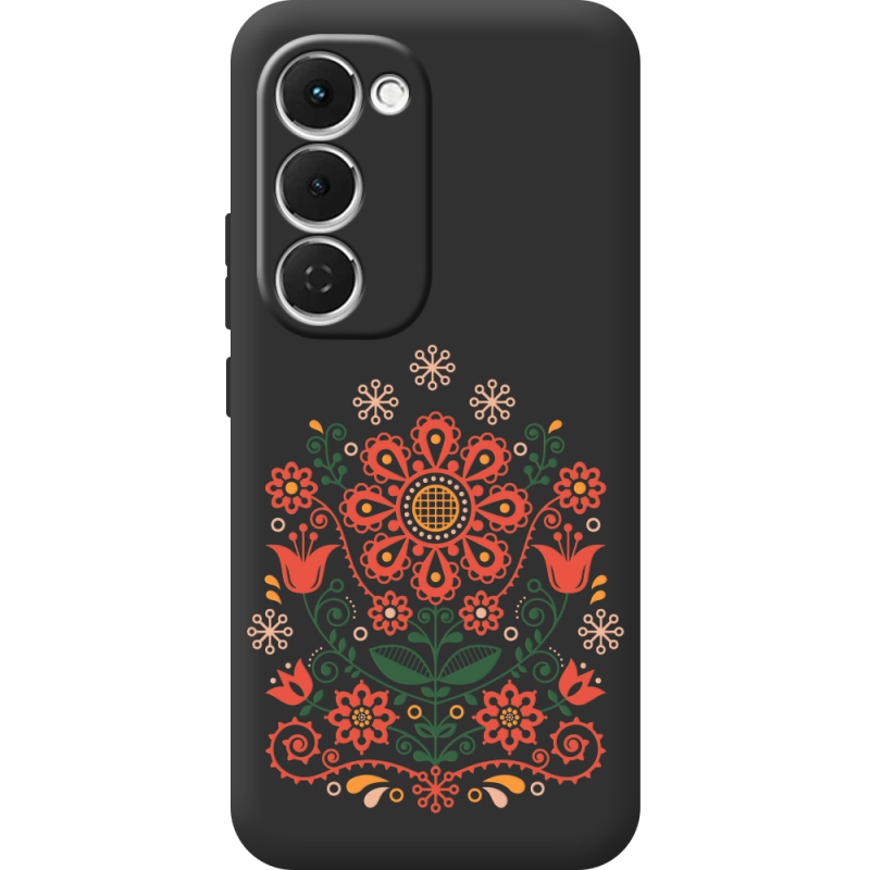 Чорний чохол BoxFace Tecno Spark 40 Pro Plus Ukrainian Ornament