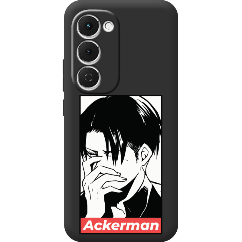 Чорний чохол BoxFace Tecno Spark 40 Pro Plus Attack On Titan - Ackerman