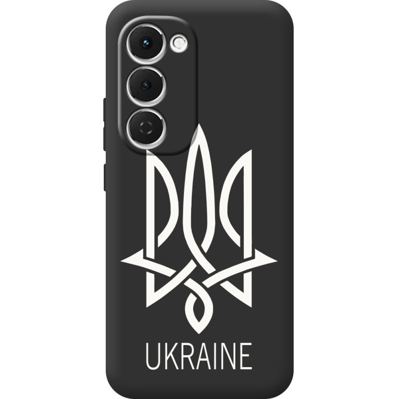 Чорний чохол BoxFace Tecno Spark 40 Pro Plus Тризуб монограмма ukraine