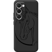 Чорний чохол BoxFace Tecno Spark 40 Pro Plus Horse