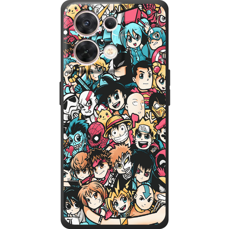 Чохол BoxFace OPPO Reno 8 5G Anime Stickers