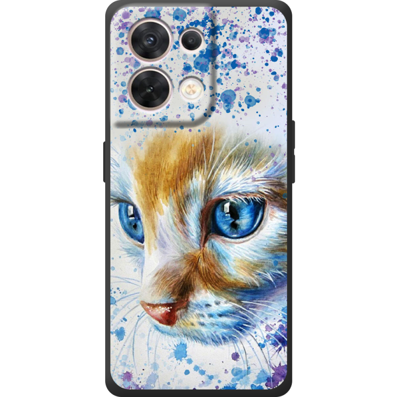 Чохол BoxFace OPPO Reno 8 5G Голубоглазый Кот