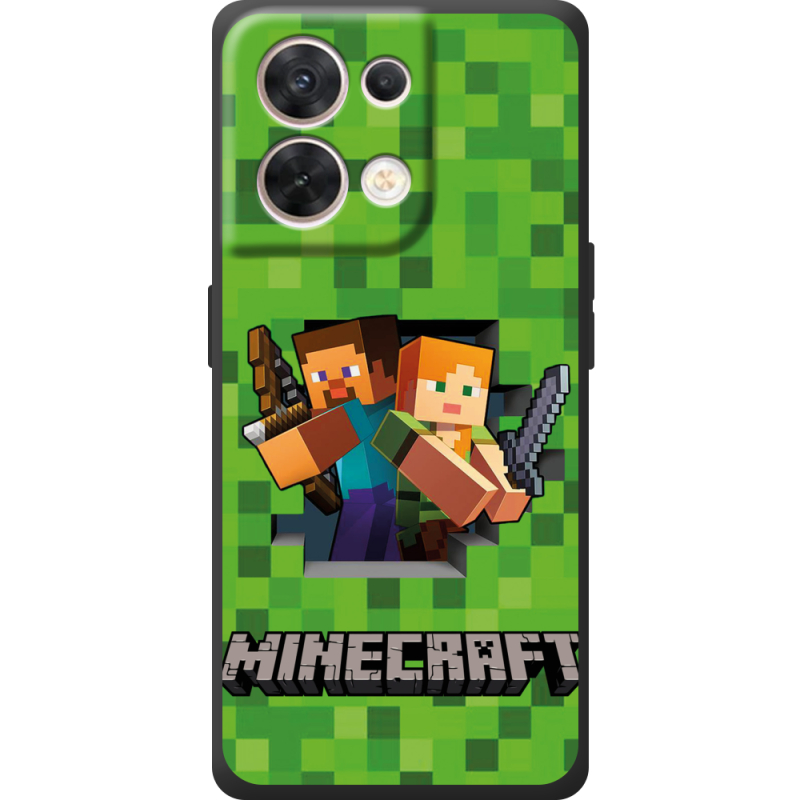 Чохол BoxFace OPPO Reno 8 5G Майнкрафт Стів і Алекс