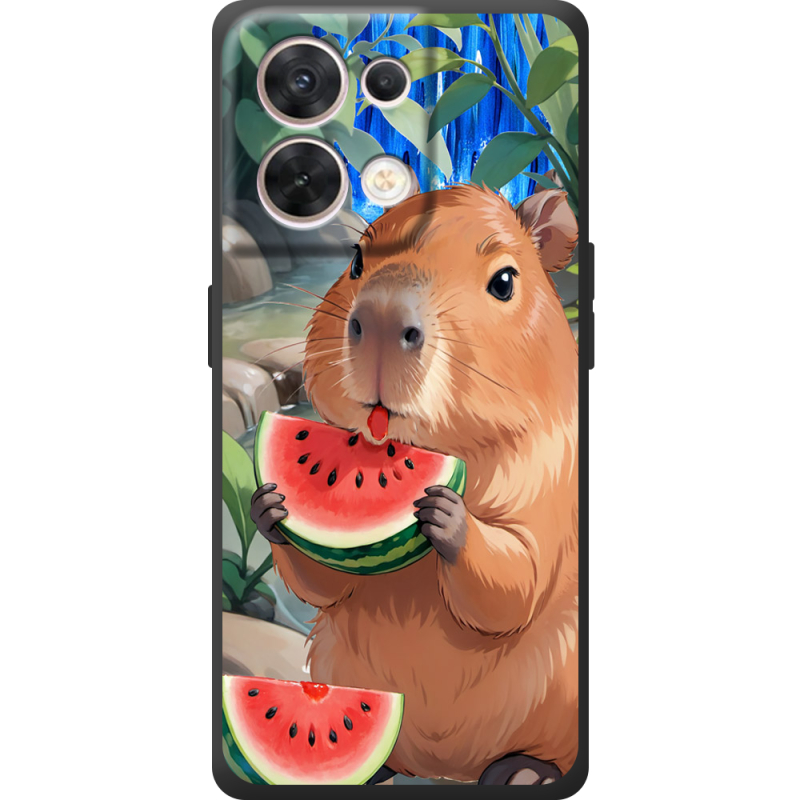 Чохол BoxFace OPPO Reno 8 5G Капібара з кавуном