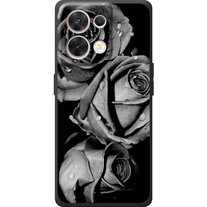 Чохол BoxFace OPPO Reno 8 5G Black and White Roses