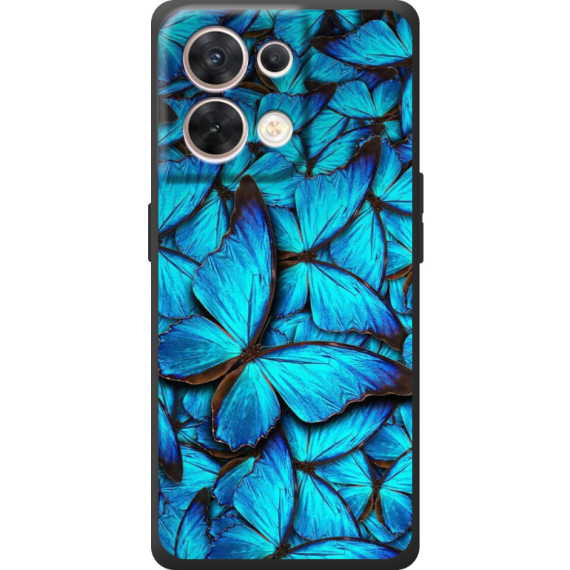 Чохол BoxFace OPPO Reno 8 5G лазурные бабочки