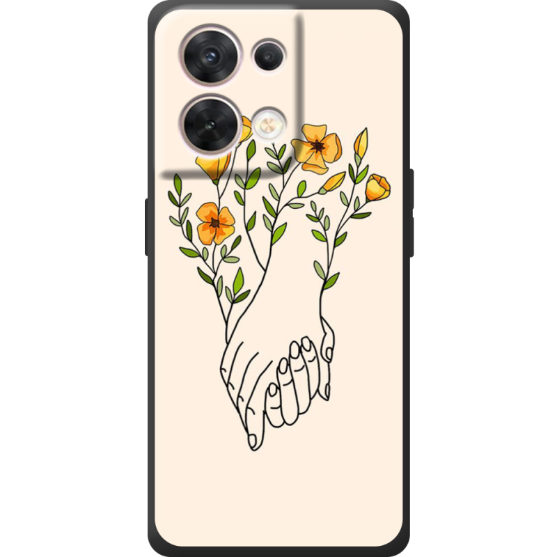 Чохол BoxFace OPPO Reno 8 5G Flower Hands