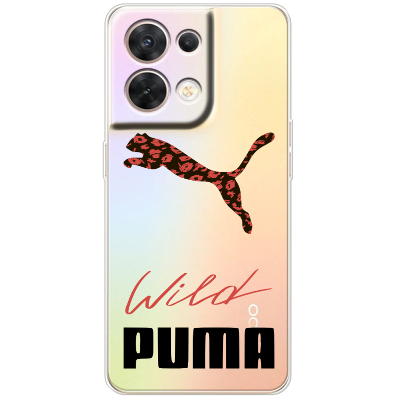 Прозорий чохол BoxFace OPPO Reno 8 5G Wild Cat