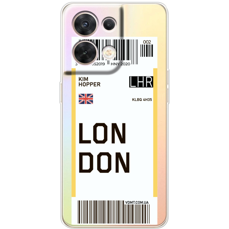 Прозорий чохол BoxFace OPPO Reno 8 5G Ticket London