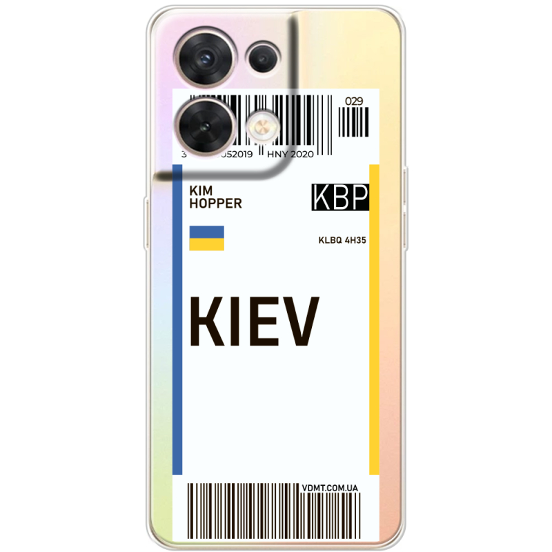 Прозорий чохол BoxFace OPPO Reno 8 5G Ticket Kiev
