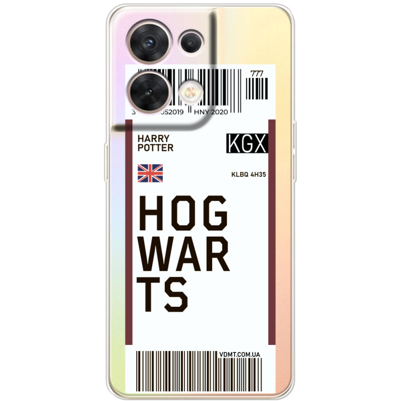 Прозорий чохол BoxFace OPPO Reno 8 5G Ticket Hogwarts
