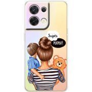 Прозорий чохол BoxFace OPPO Reno 8 5G Super Mama and Son