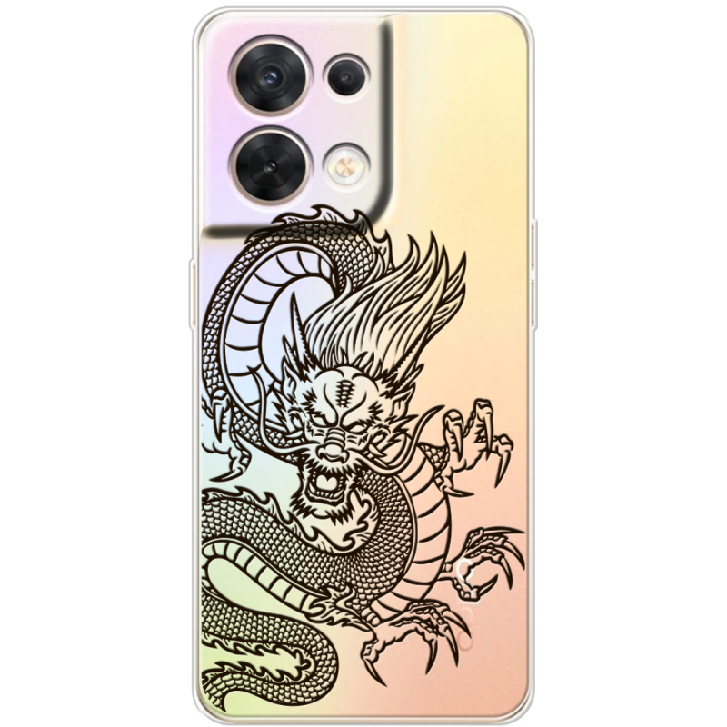 Прозорий чохол BoxFace OPPO Reno 8 5G Chinese Dragon