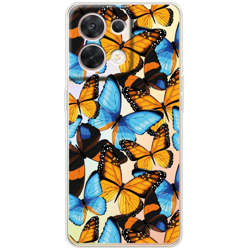 Прозорий чохол BoxFace OPPO Reno 8 5G Butterfly Morpho