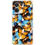 Прозорий чохол BoxFace OPPO Reno 8 5G Butterfly Morpho