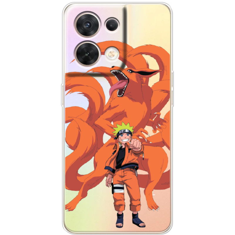 Прозорий чохол BoxFace OPPO Reno 8 5G Naruto and Kurama