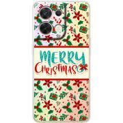 Прозорий чохол BoxFace OPPO Reno 8 5G Vintage Christmas Pattern