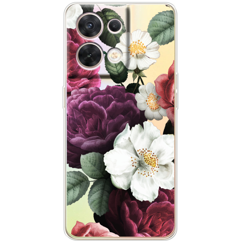 Прозорий чохол BoxFace OPPO Reno 8 5G Floral Dark Dreams