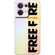 Прозорий чохол BoxFace OPPO Reno 8 5G Free Fire Black Logo