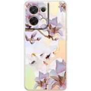 Прозорий чохол BoxFace OPPO Reno 8 5G Chinese Magnolia