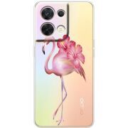 Прозорий чохол BoxFace OPPO Reno 8 5G Floral Flamingo