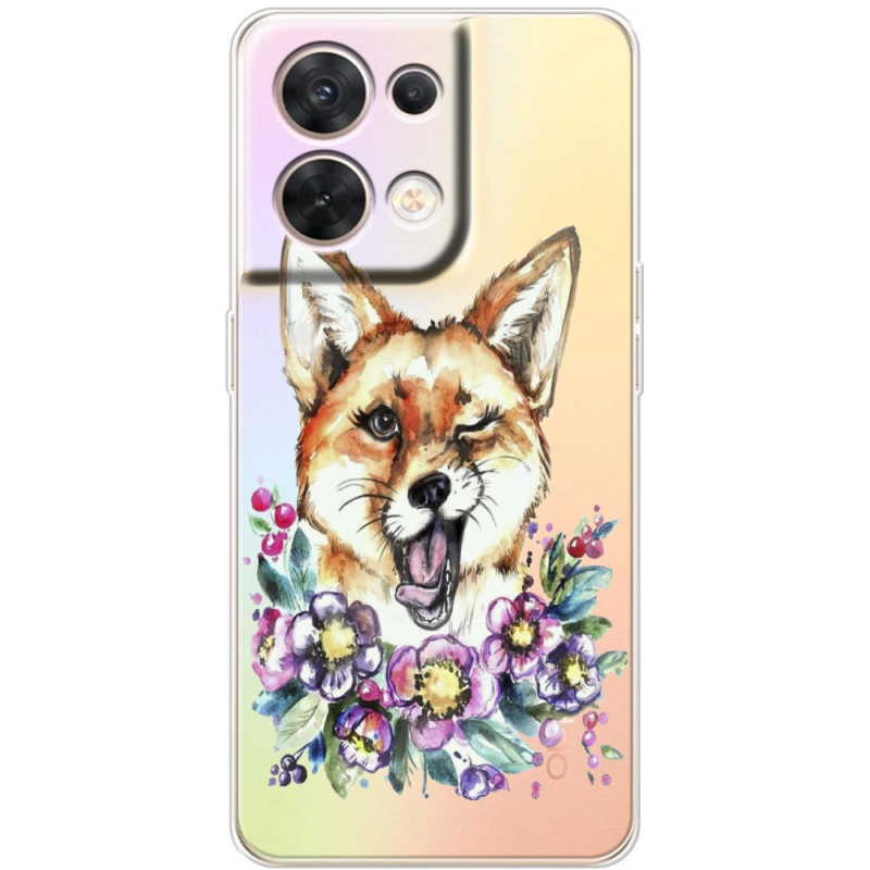 Прозорий чохол BoxFace OPPO Reno 8 5G Winking Fox
