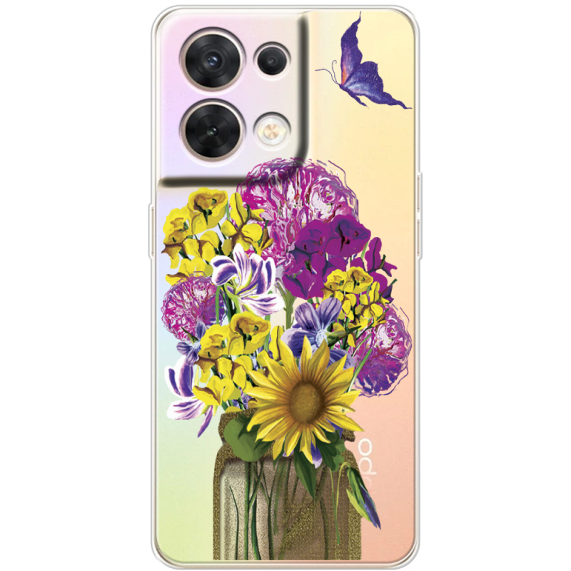 Прозорий чохол BoxFace OPPO Reno 8 5G My Bouquet