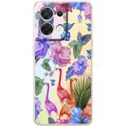 Прозорий чохол BoxFace OPPO Reno 8 5G Flamingo
