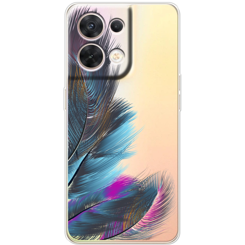 Прозорий чохол BoxFace OPPO Reno 8 5G Feathers