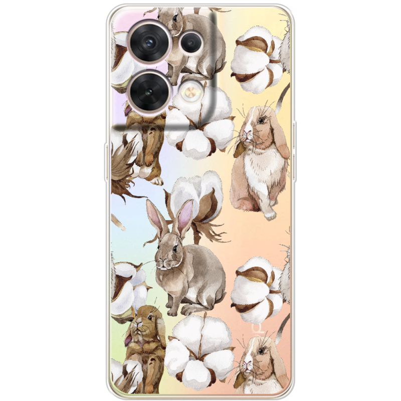 Прозорий чохол BoxFace OPPO Reno 8 5G Cotton and Rabbits