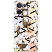 Прозорий чохол BoxFace OPPO Reno 8 5G Cotton flowers