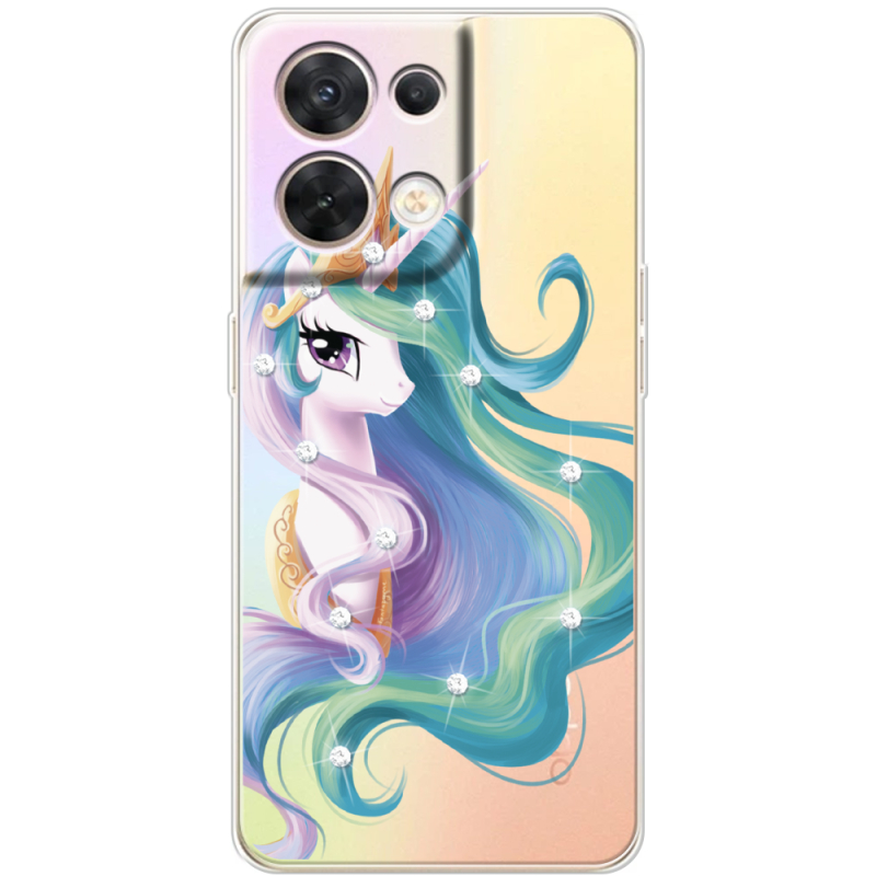 Чохол зі стразами OPPO Reno 8 5G Unicorn Queen