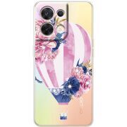 Чохол зі стразами OPPO Reno 8 5G Pink Air Baloon