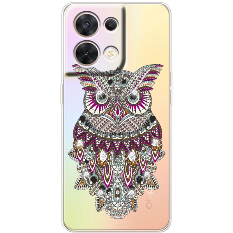 Чохол зі стразами OPPO Reno 8 5G Owl