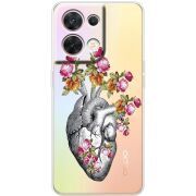 Чохол зі стразами OPPO Reno 8 5G Heart