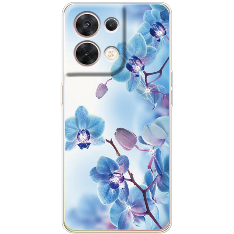 Чохол зі стразами OPPO Reno 8 5G Orchids