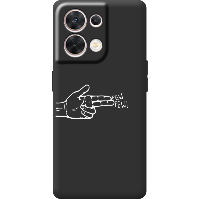 Чорний чохол BoxFace OPPO Reno 8 5G Pew Pew